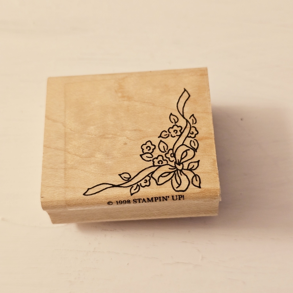 Stampin Up Floral Ribbon Border Stamp